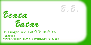 beata batar business card